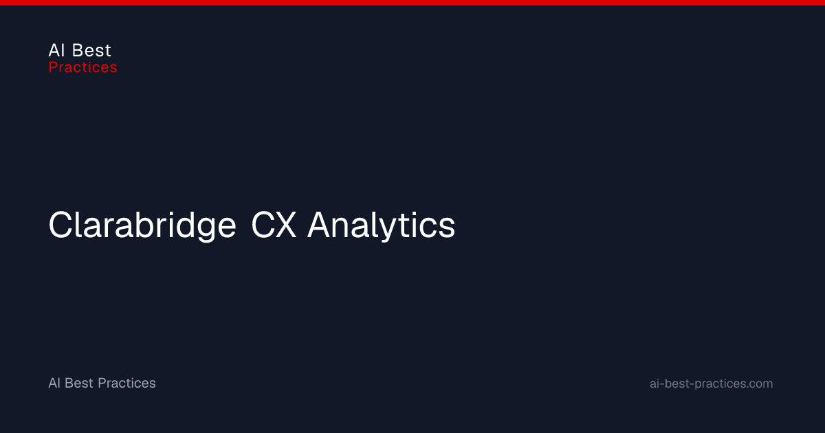 Clarabridge CX Analytics | AI Best Practices