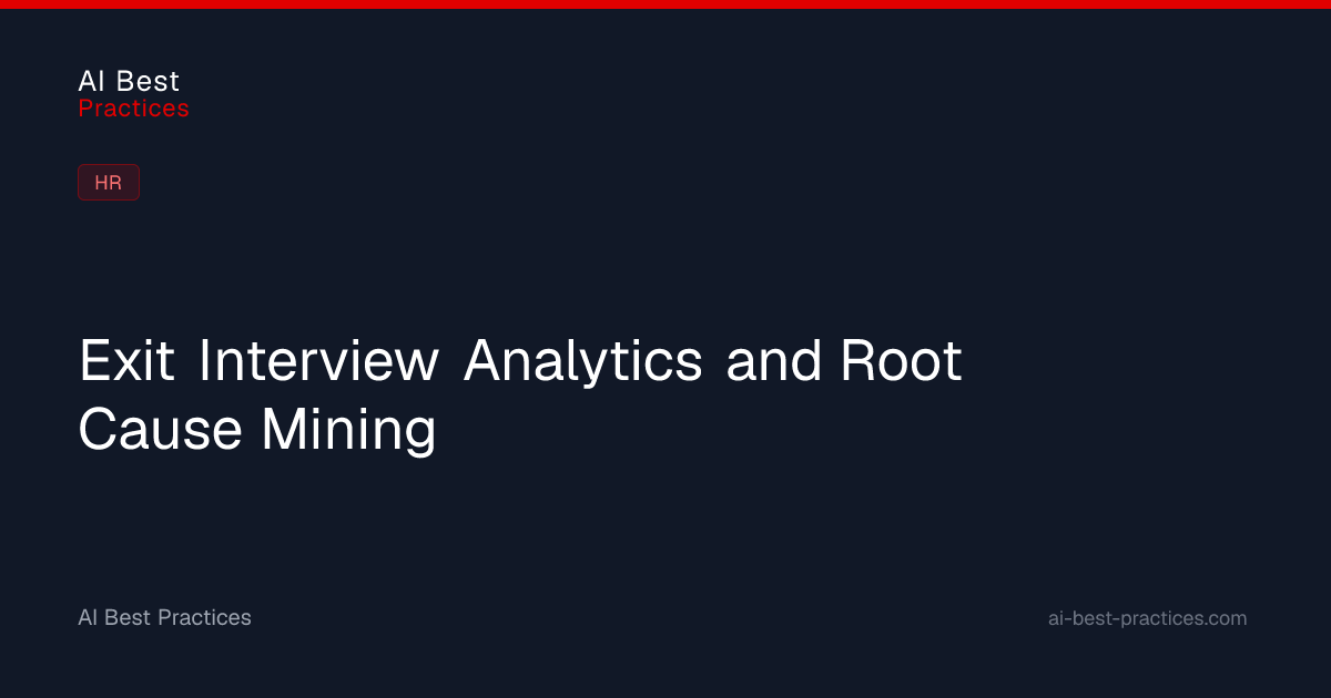 Exit Interview Analytics and Root Cause Mining — Case Study | AI Best ...
