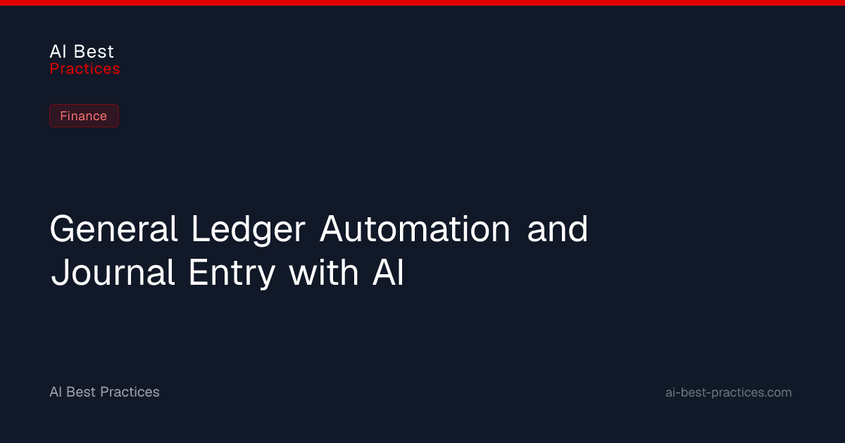 General Ledger Automation and Journal Entry with AI — Case Study | AI ...