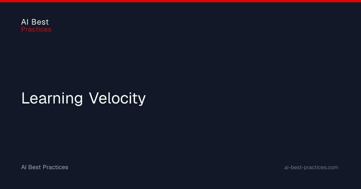 Learning Velocity Definition and Meaning in AI | AI Best Practices for ...