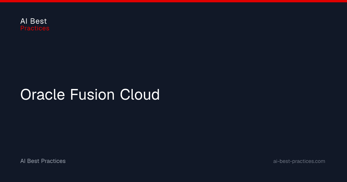 Oracle Fusion Cloud — AI Tool for Commerce | AI Best Practices for Commerce