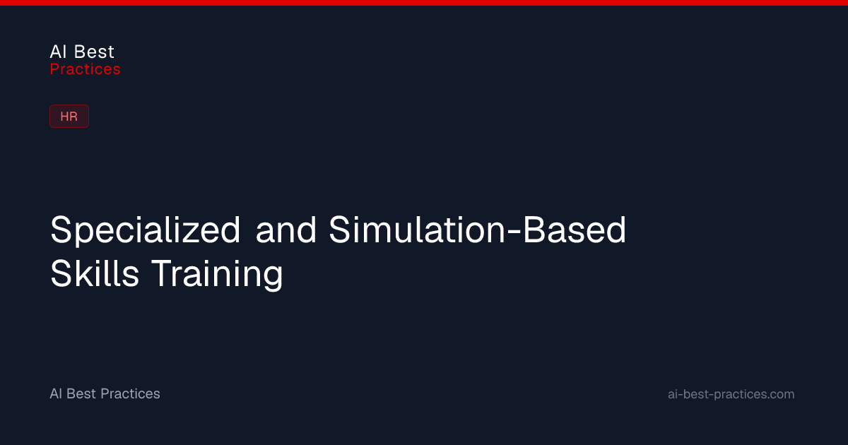 Specialized and Simulation-Based Skills Training — Case Study | AI Best ...
