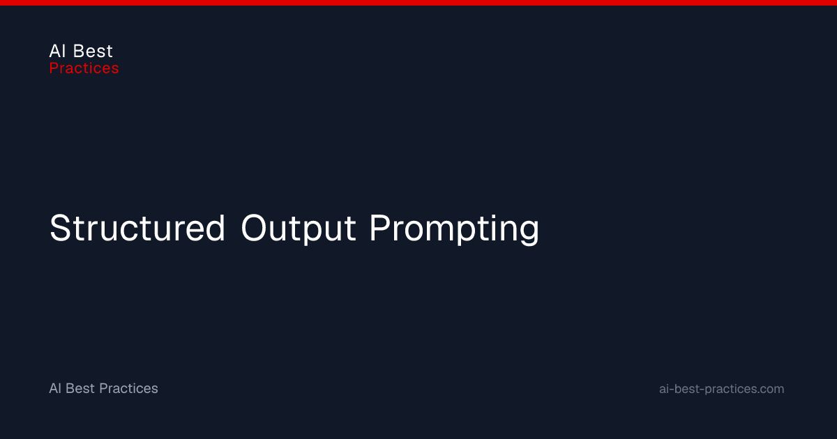 Structured Output Prompting Definition and Meaning in AI | AI Best ...